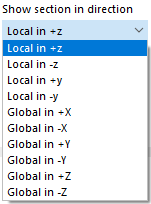 Selecting View Direction of Section