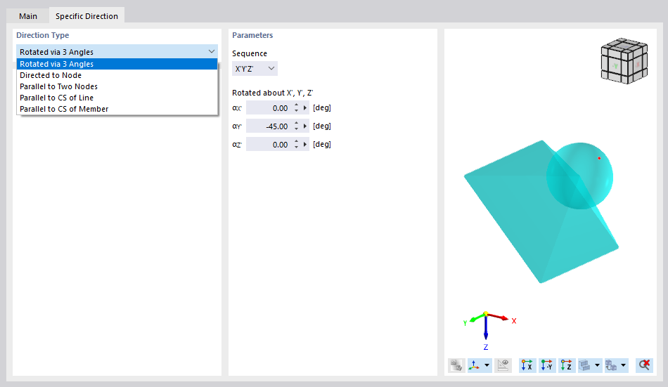 Rotating Nodal Support Around Y-Axis