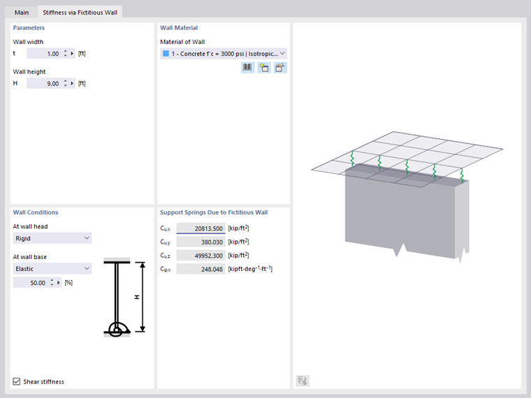 Defining Stiffness via Fictitious Wall