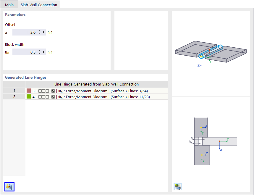 Defining Slab-Wall Connection