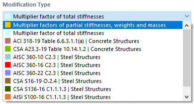 Selecting Modification Type