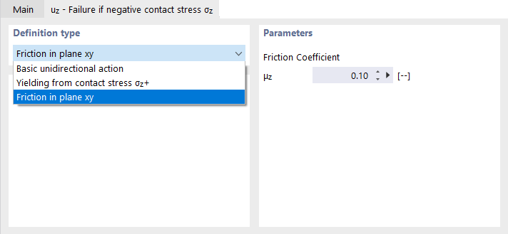 Selecting Definition Type for Failing Surface Support