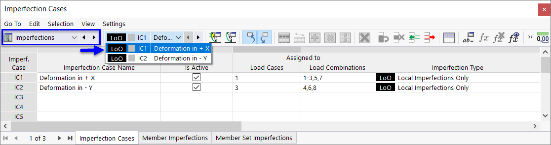 Imperfections and Imperfection Cases in Table