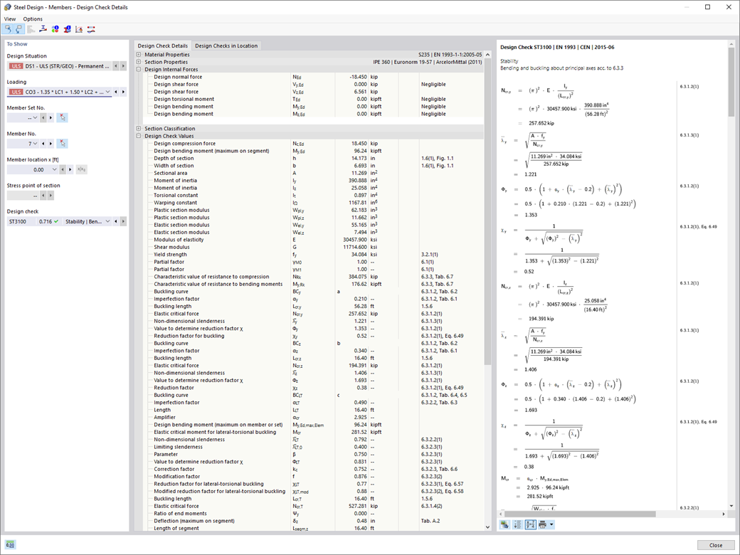 Design Details of Members with Design Formulas