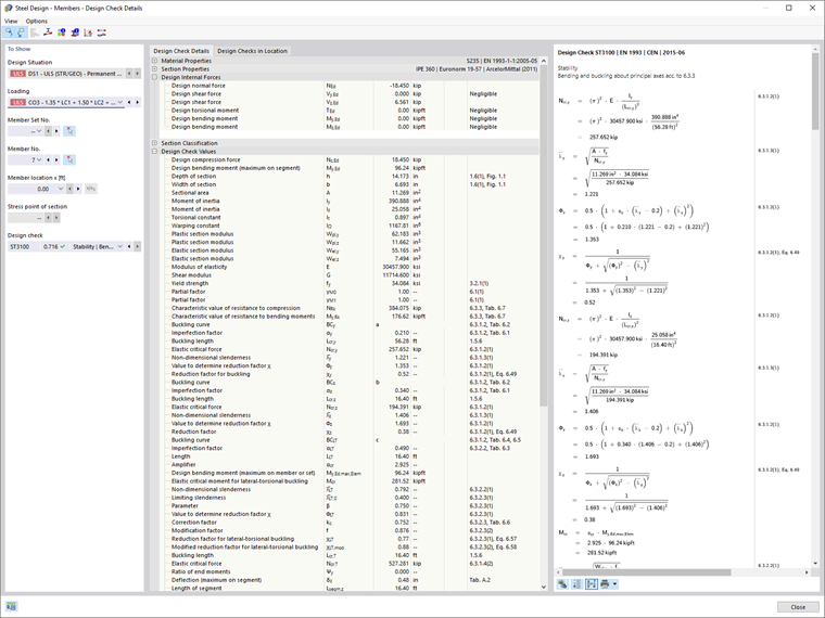 Design Details of Members with Design Formulas
