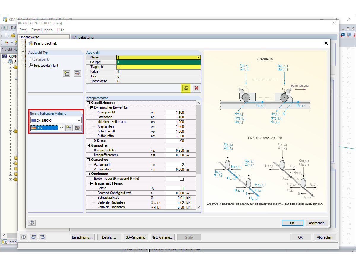 FAQ 005056 | In CRANEWAY, there is a crane library with templates. Why is it grayed out?
