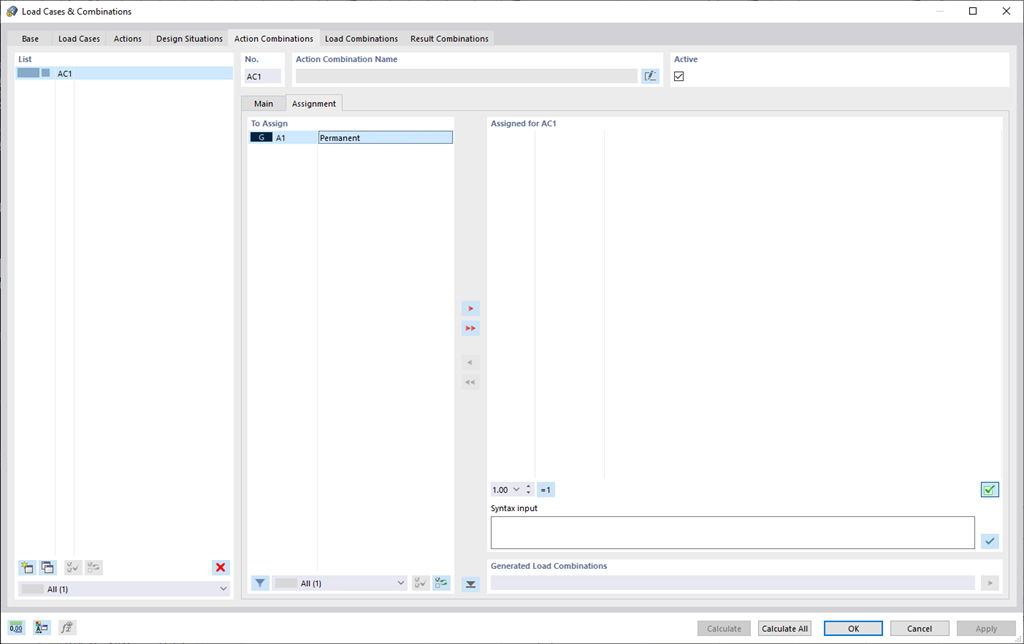 Feature 002023 | Action Combinations