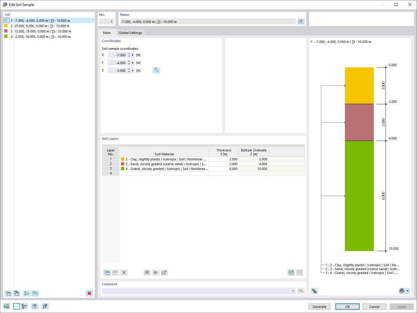 Soil Solid Input Dialog Box