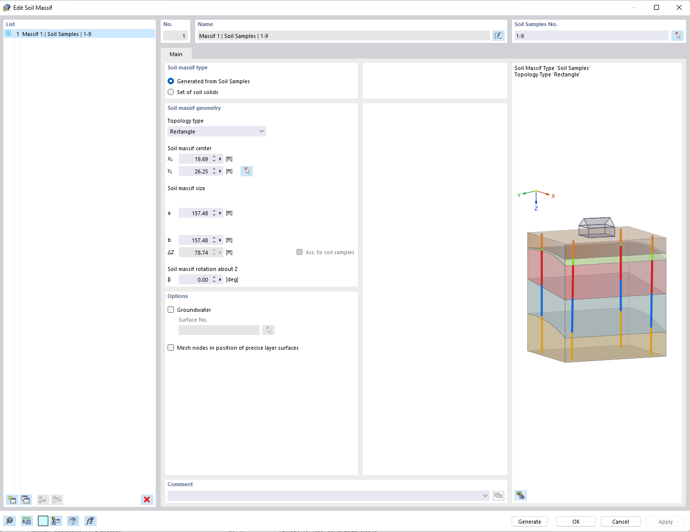 Soil Solid Input Dialog Box