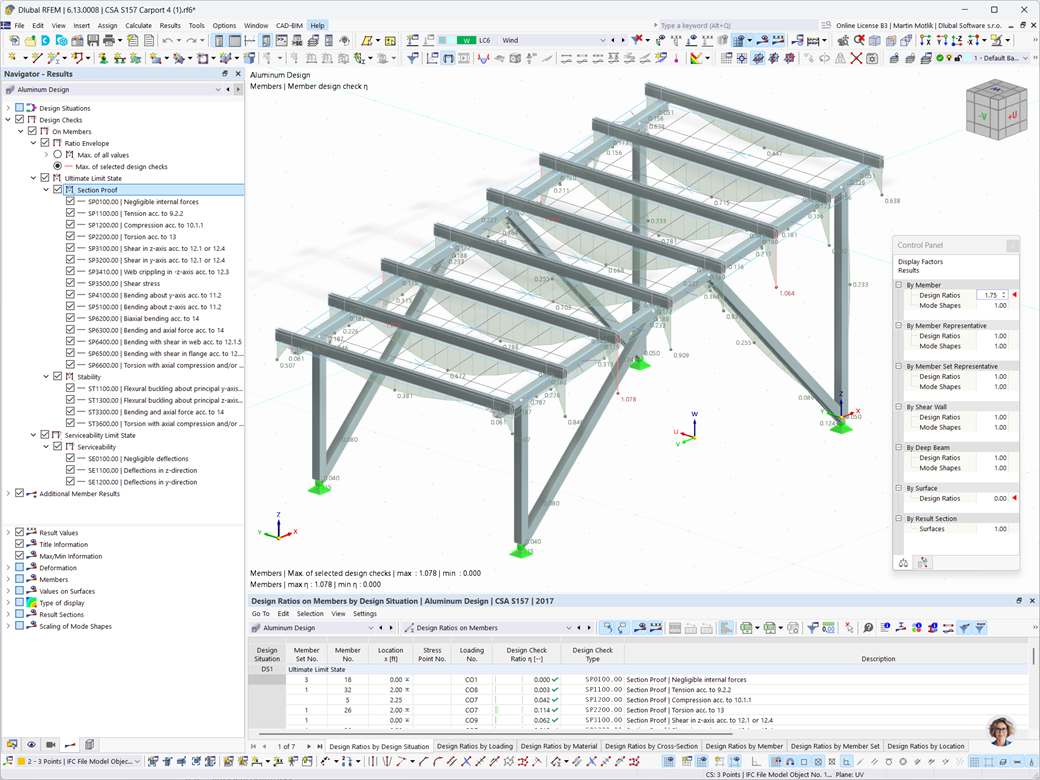 Graphical display of stress distributions and formulas for analyzing the load-bearing capacity of aluminum components.