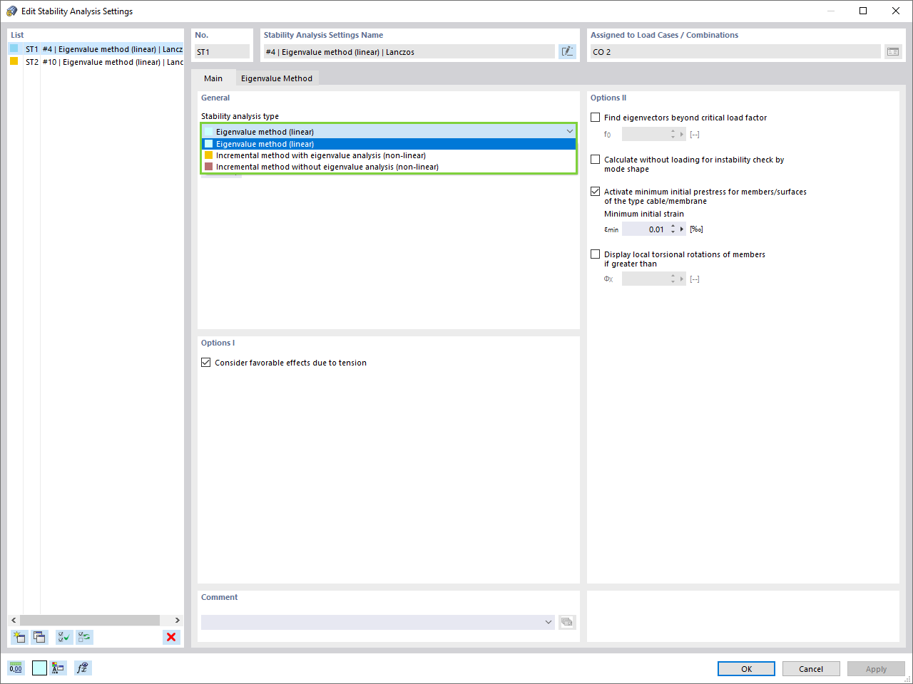 Type of Stability Analysis