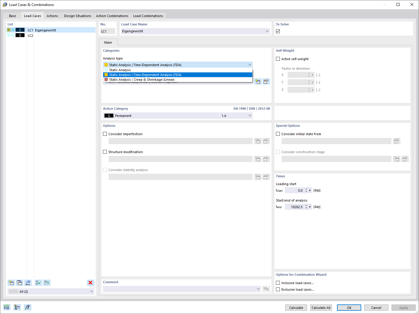 Analysis Type Time-Dependent Analysis (TDA)