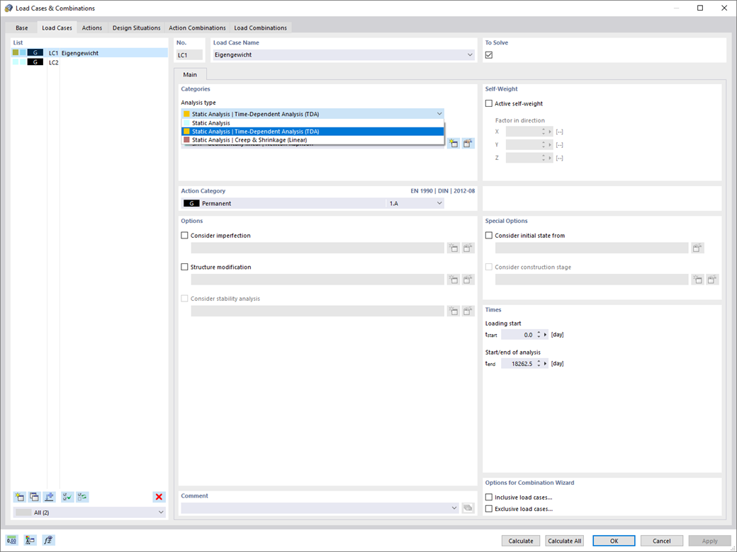 Analysis Type Time-Dependent Analysis (TDA)