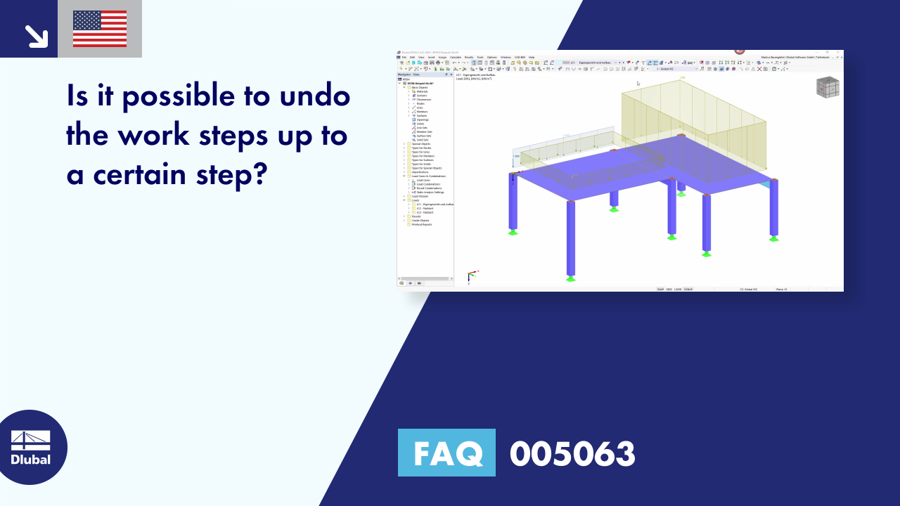 Is it possible to undo the work steps up to a certain step?