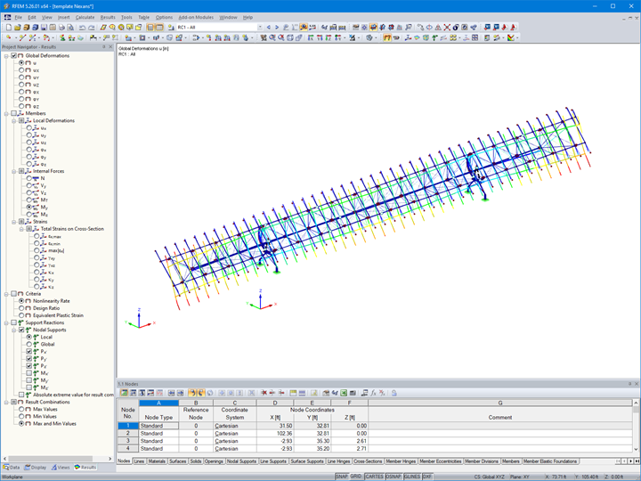 Display of Solar Tracker Deformation in RFEM