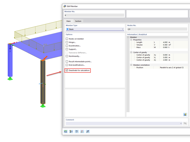 FAQ 005064 | Are there no more null members in RFEM 6 and RSTAB 9? How can I exclude a member from the calculation?