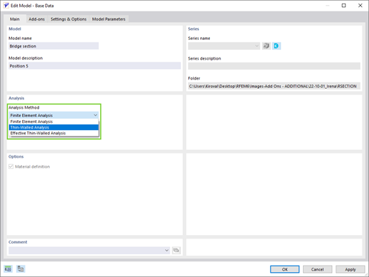 Selecting Design Method in RSECTION