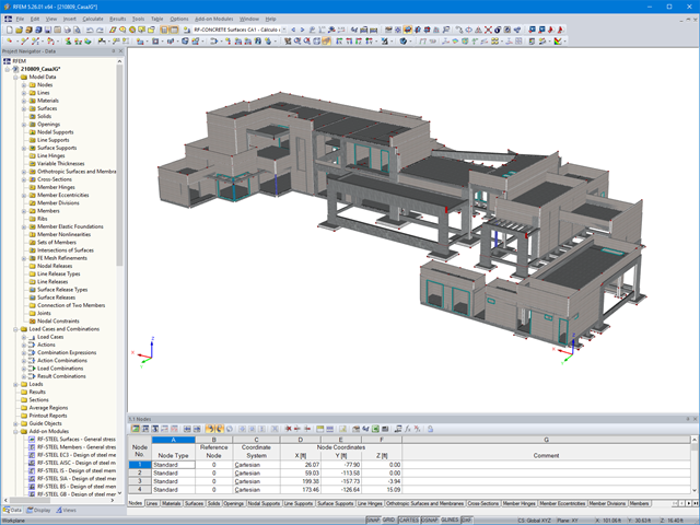 3D RFEM Residential Building Model (© JCR Estructural)