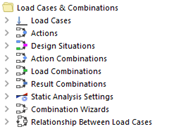 Load Cases and Combinations in Navigator