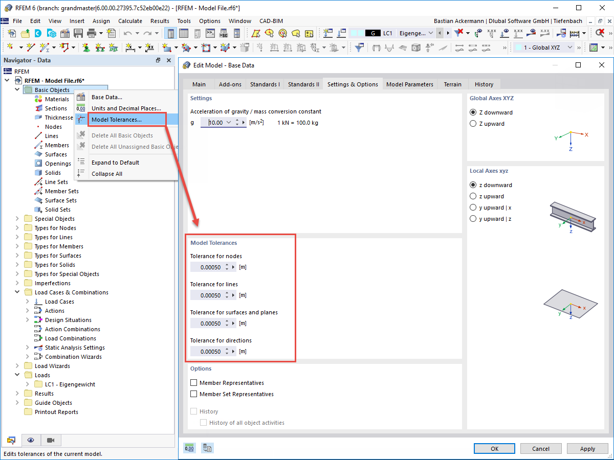 FAQ 005072 | How can a model be regenerated, or where can model tolerances be adjusted?