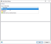 Selecting Type of Initial State