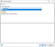 Selecting Type of Initial State