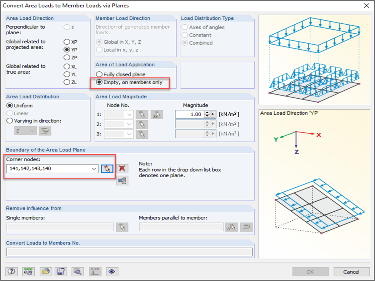 FAQ 005076 | How do I apply wind load to members of open structures?