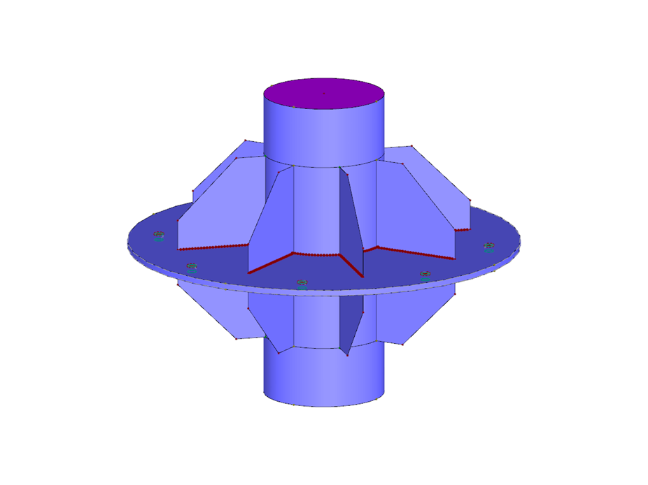 Connection for Column with Circular Cross-Section