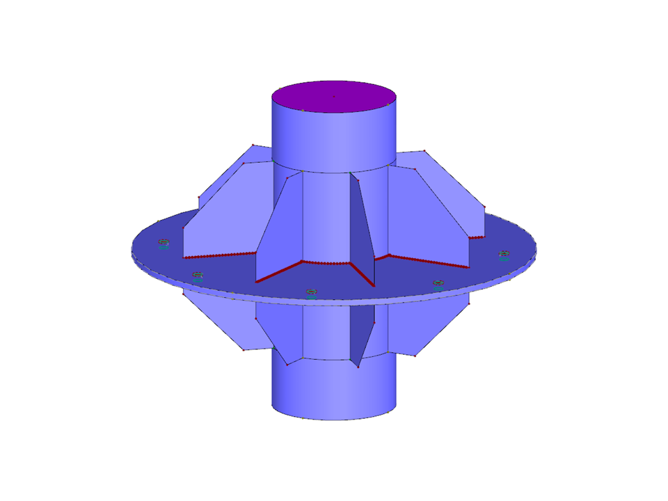 Connection for Column with Circular Cross-Section