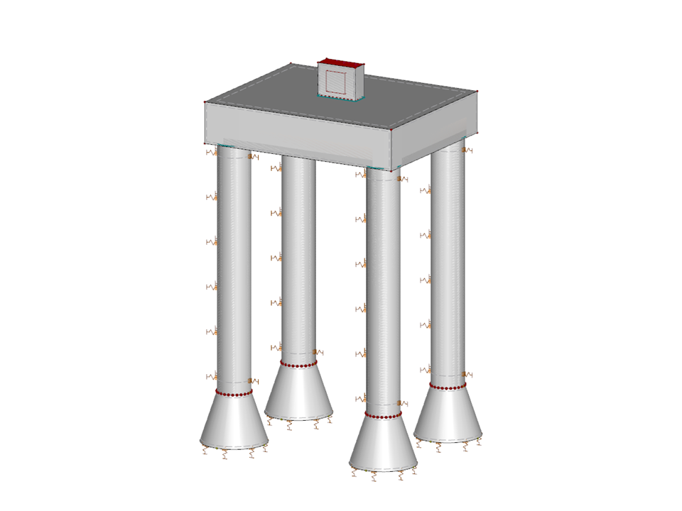 Pile Head with Four Piles