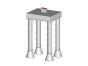 Pile Head with Four Piles