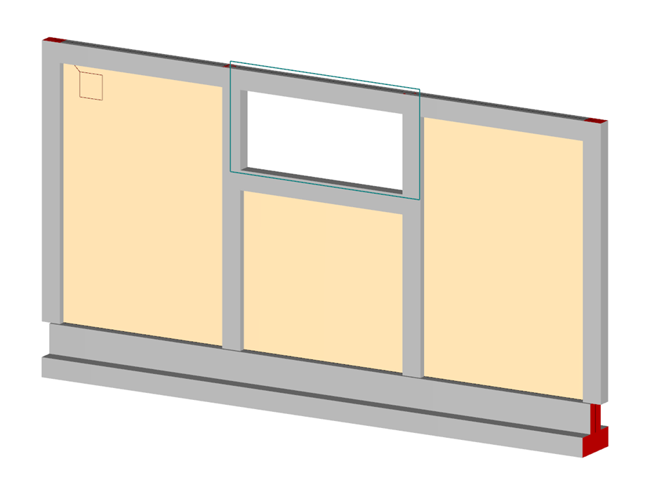 Masonry Wall with Opening at Top