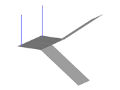 Straight Stairs with 1 Landing and 2 Flights and Tie Rods