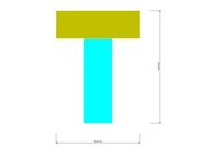 T-Section with Horizontal Connection Line | Cross-Section