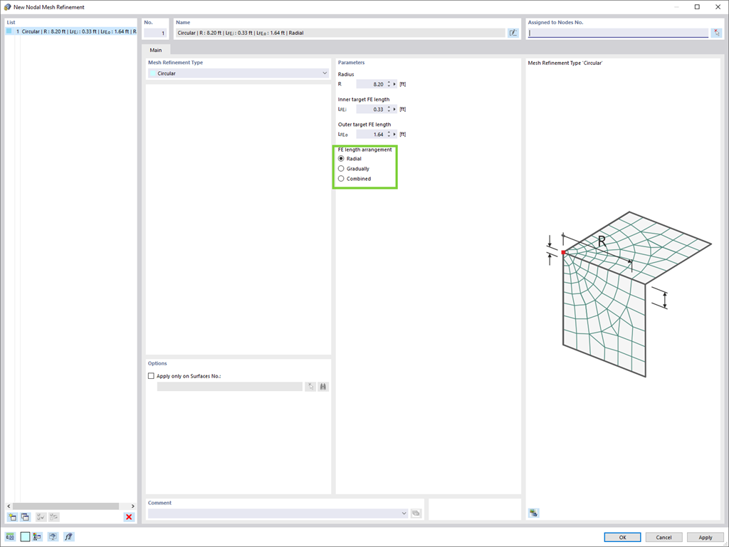 Extended Specifications of Nodal Mesh Refinement