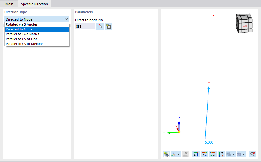 Defining Specific Direction of Load