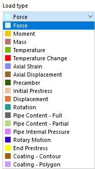 Selecting Load Case Type