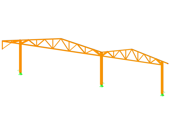 Frame Model with Canopy of ÖkoFEN Headquarters Storage Area