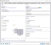 Tab "Main" in Dialog Box "New Model – Base Data"