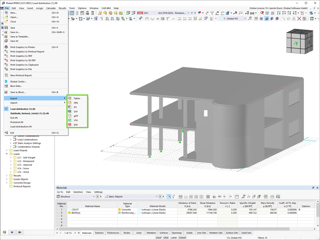 New File Formats for Export