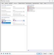 Dialog Box "New Model – Base Data", Tab "Standards II"