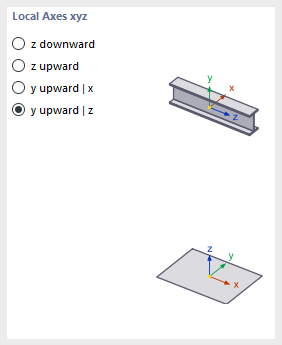 Member and Surface Axes