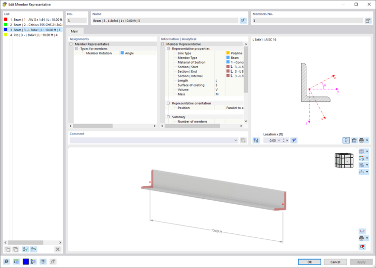 Dialog Box "Edit Member Representative"