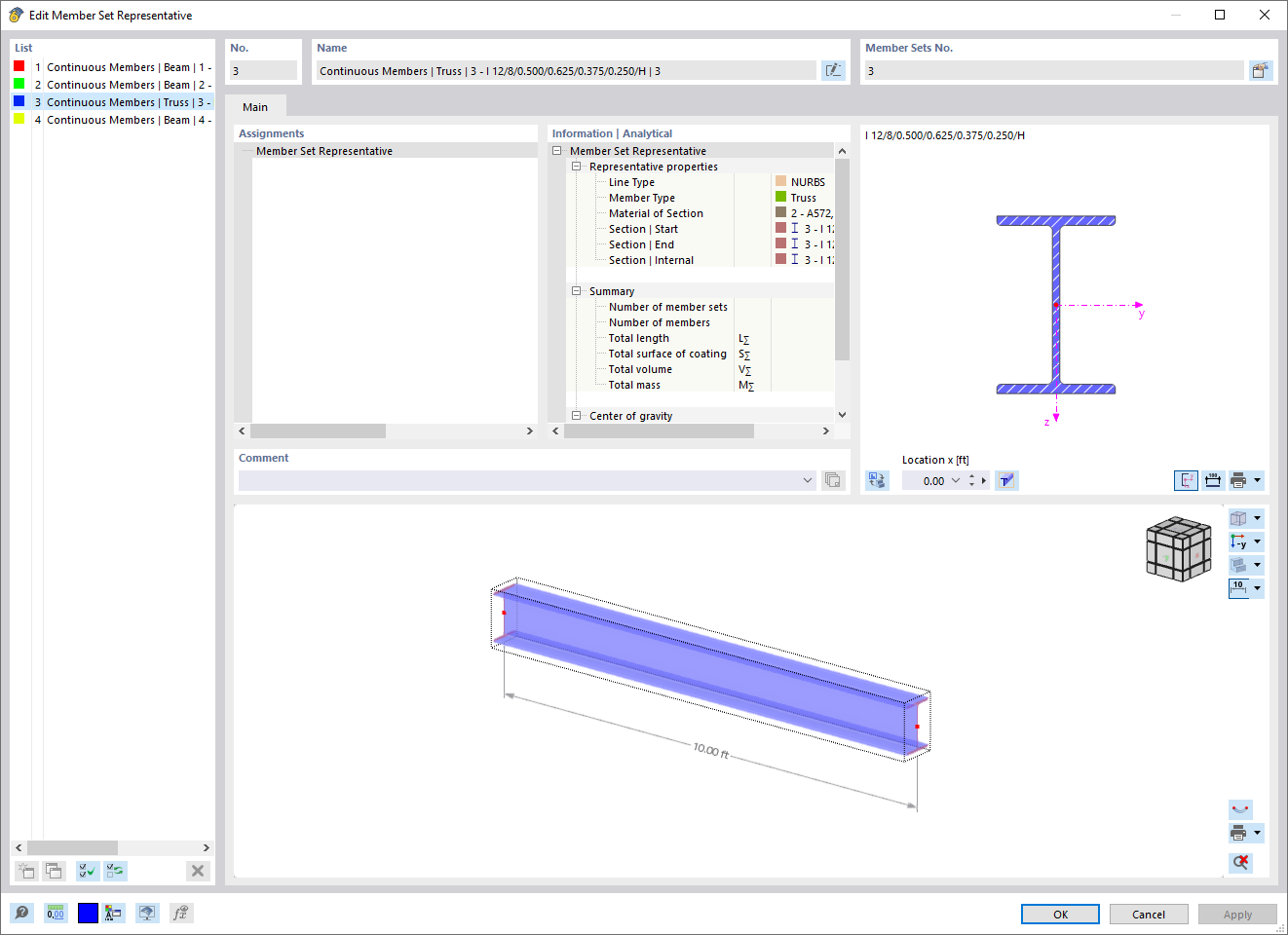 Dialog Box "Edit Member Set Representative"