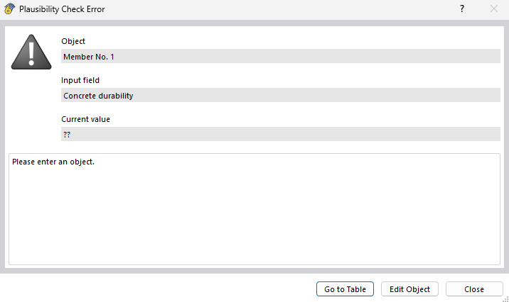 Plausibility Check with Error Message