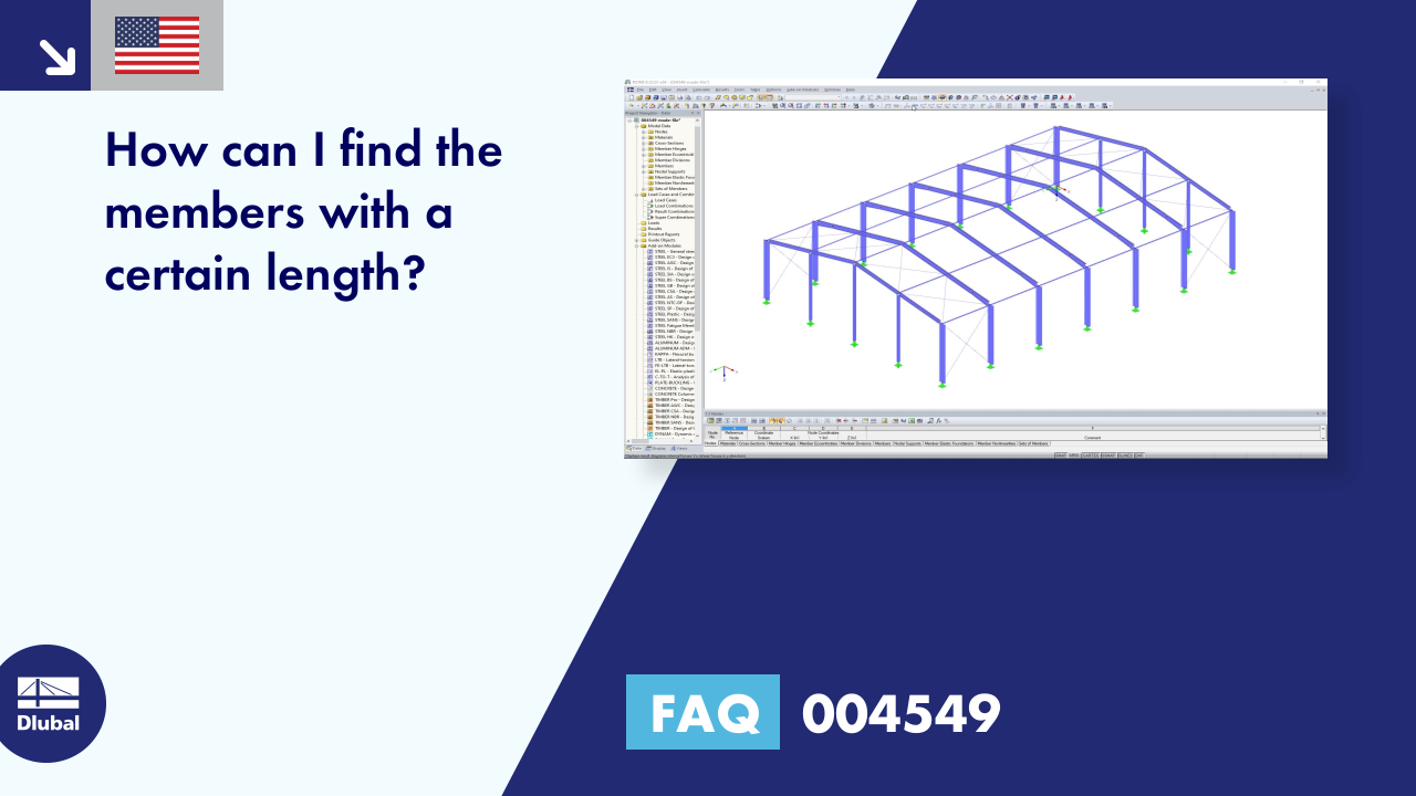 How can I find members with a certain length? 004549