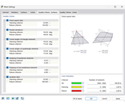 Dialog Box "Mesh Settings", Tab "Quality Criteria - Surfaces"
