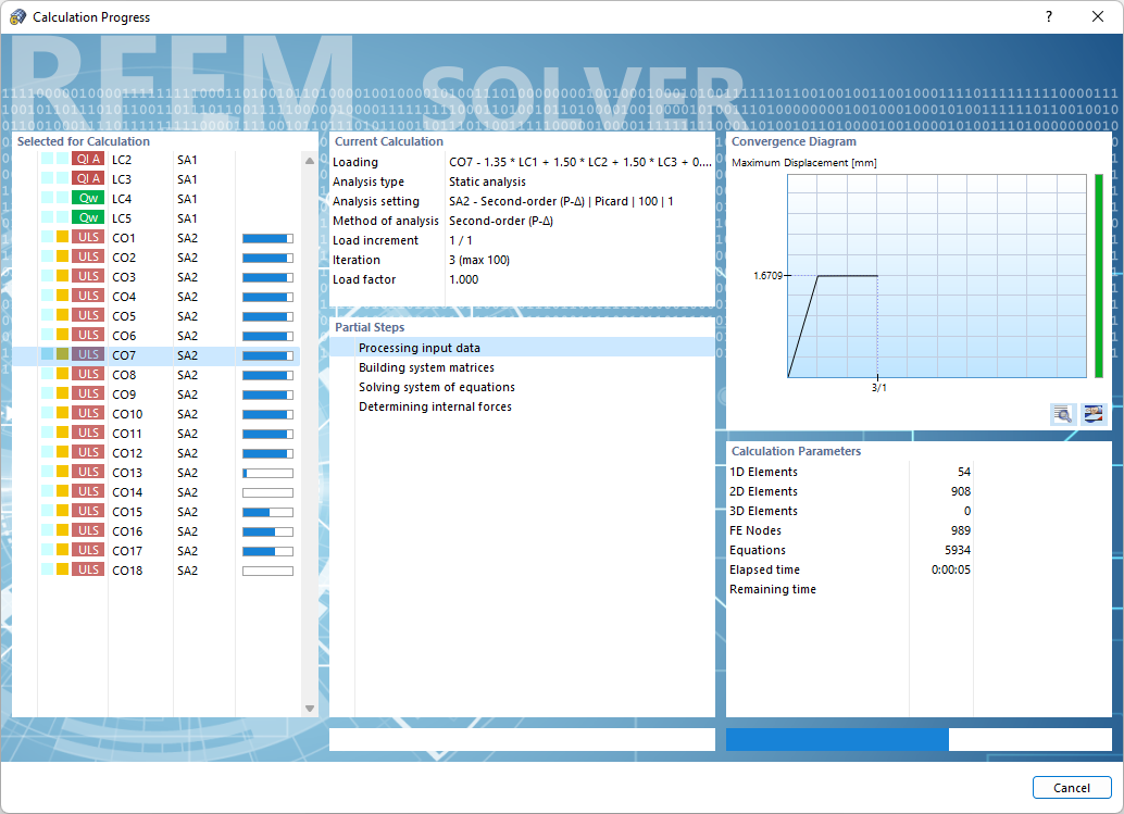 Calculation Progress