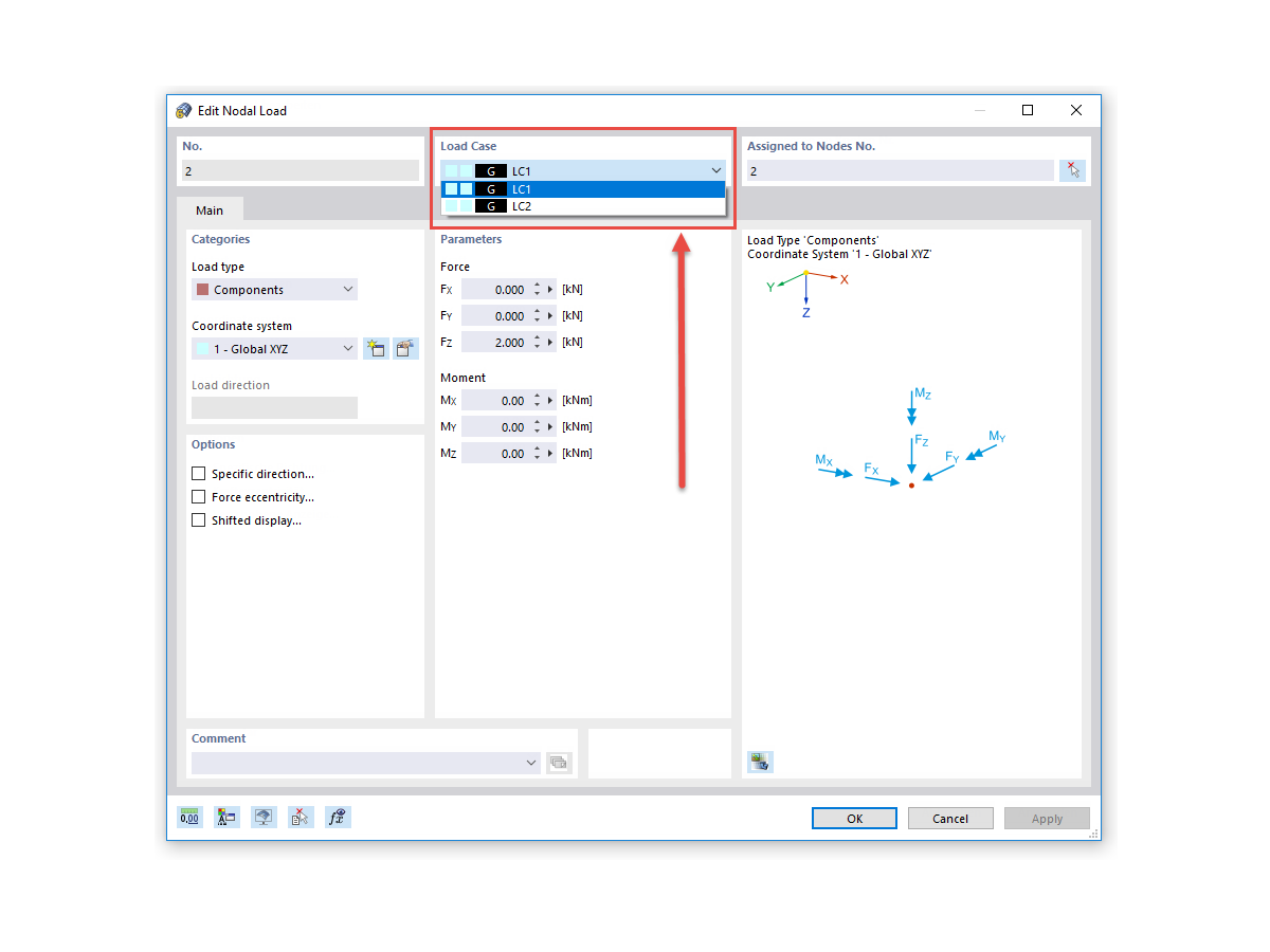 FAQ 005133 | How can I assign existing loads to another load case?