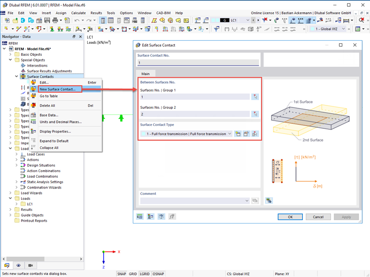 FAQ 005134 | What is the fastest way to create a contact between two surfaces?